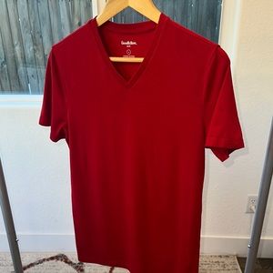 Goodfellow & Co Men's Red V-Neck Shirt